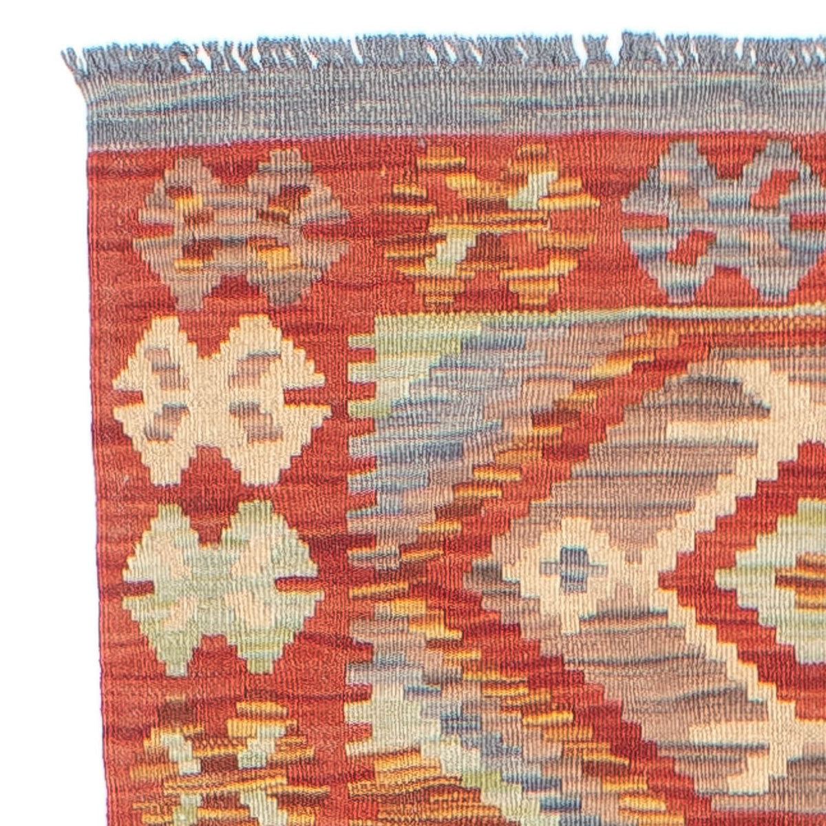 Tapis de couloir Tapis Kelim - Splash - 298 x 77 cm - rouge