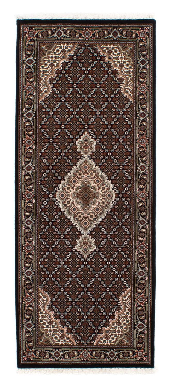 Tapis de couloir Tapis persan - Tabriz - 199 x 81 cm - bleu foncé