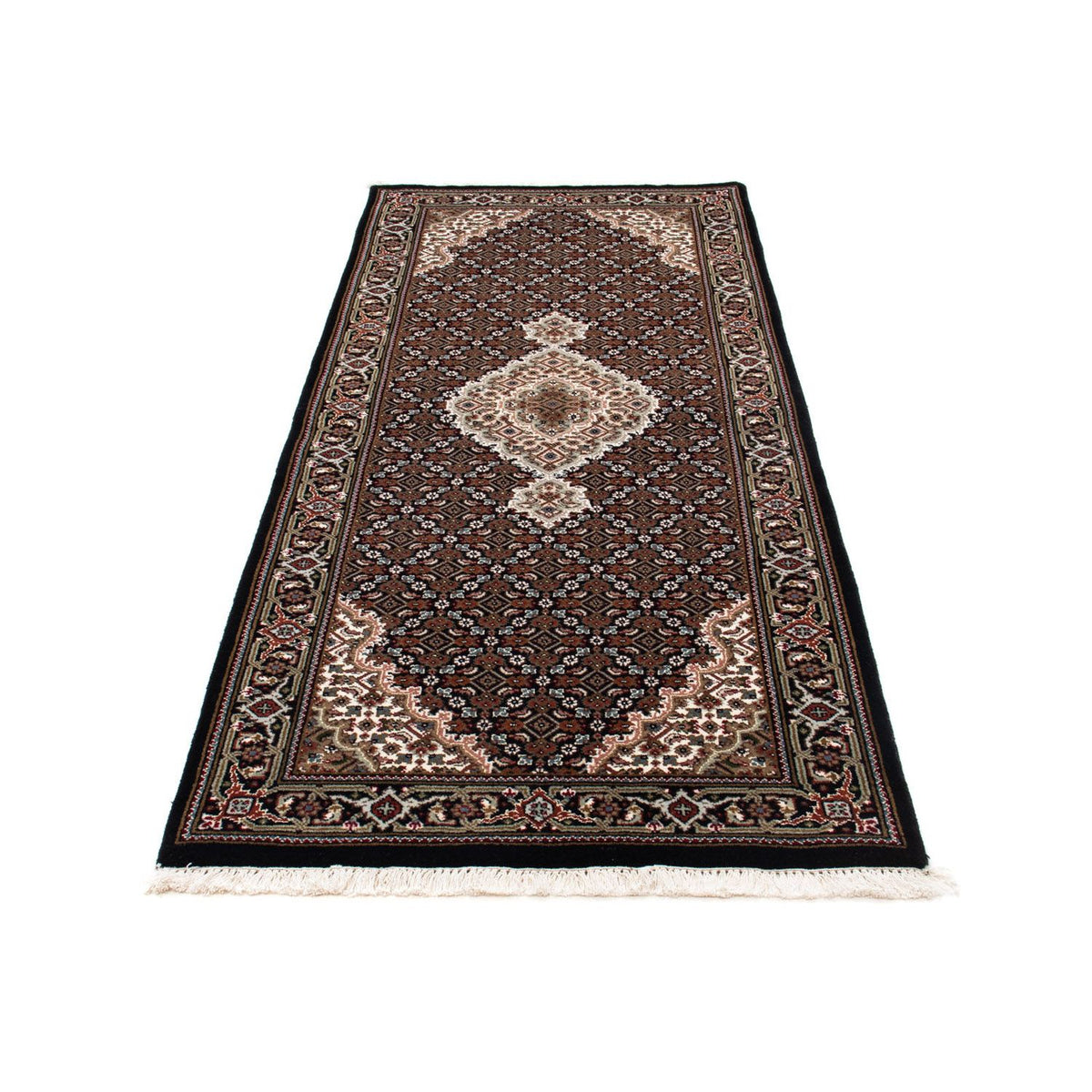 Tapis de couloir Tapis persan - Tabriz - 199 x 81 cm - bleu foncé