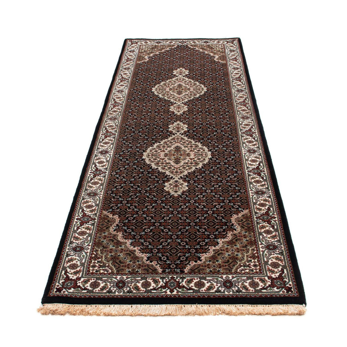 Tapis de couloir Tapis persan - Tabriz - 254 x 80 cm - bleu foncé