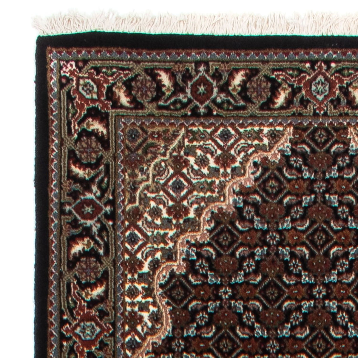 Tapis de couloir Tapis persan - Tabriz - 393 x 83 cm - bleu foncé