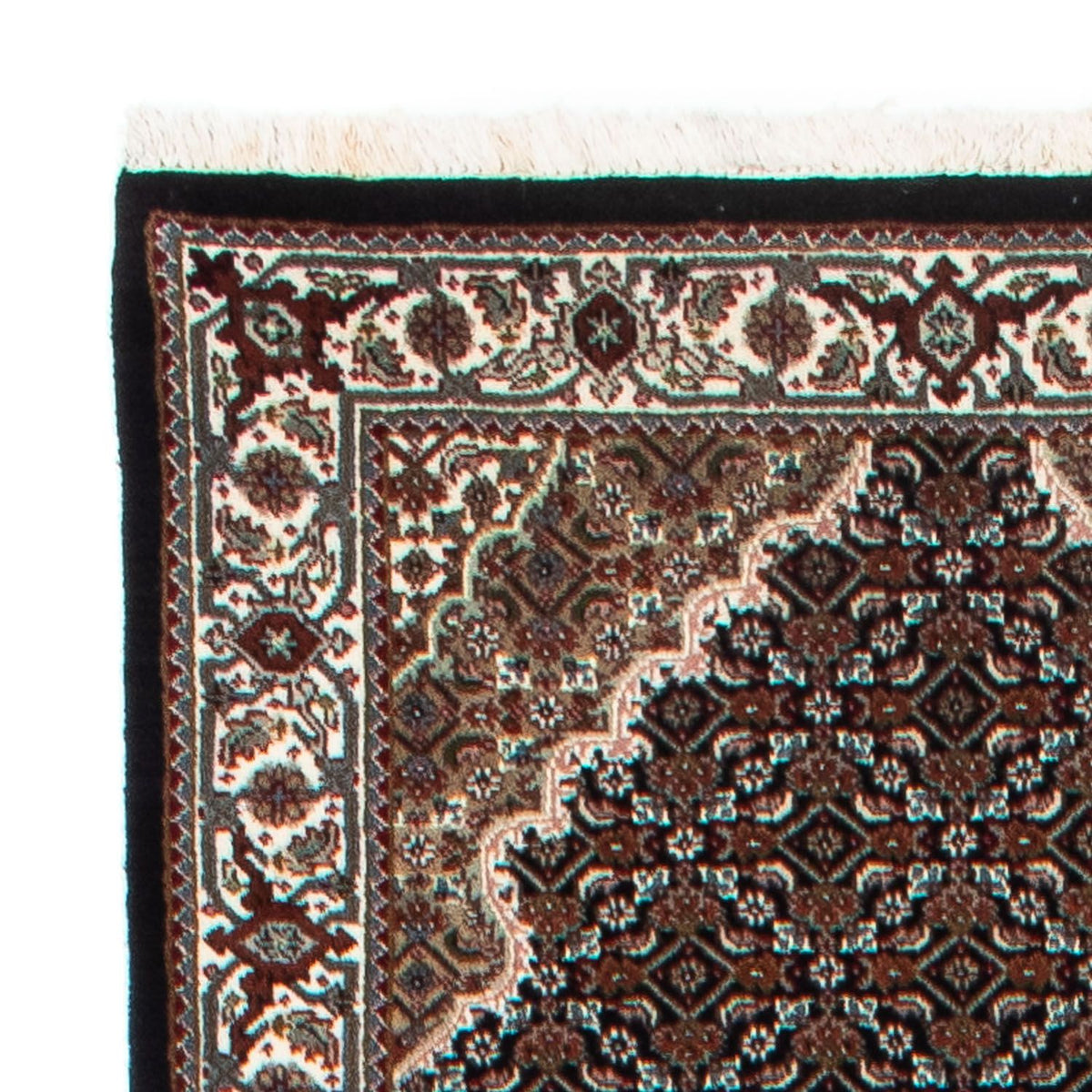 Tapis de couloir Tapis persan - Tabriz - 396 x 82 cm - bleu foncé