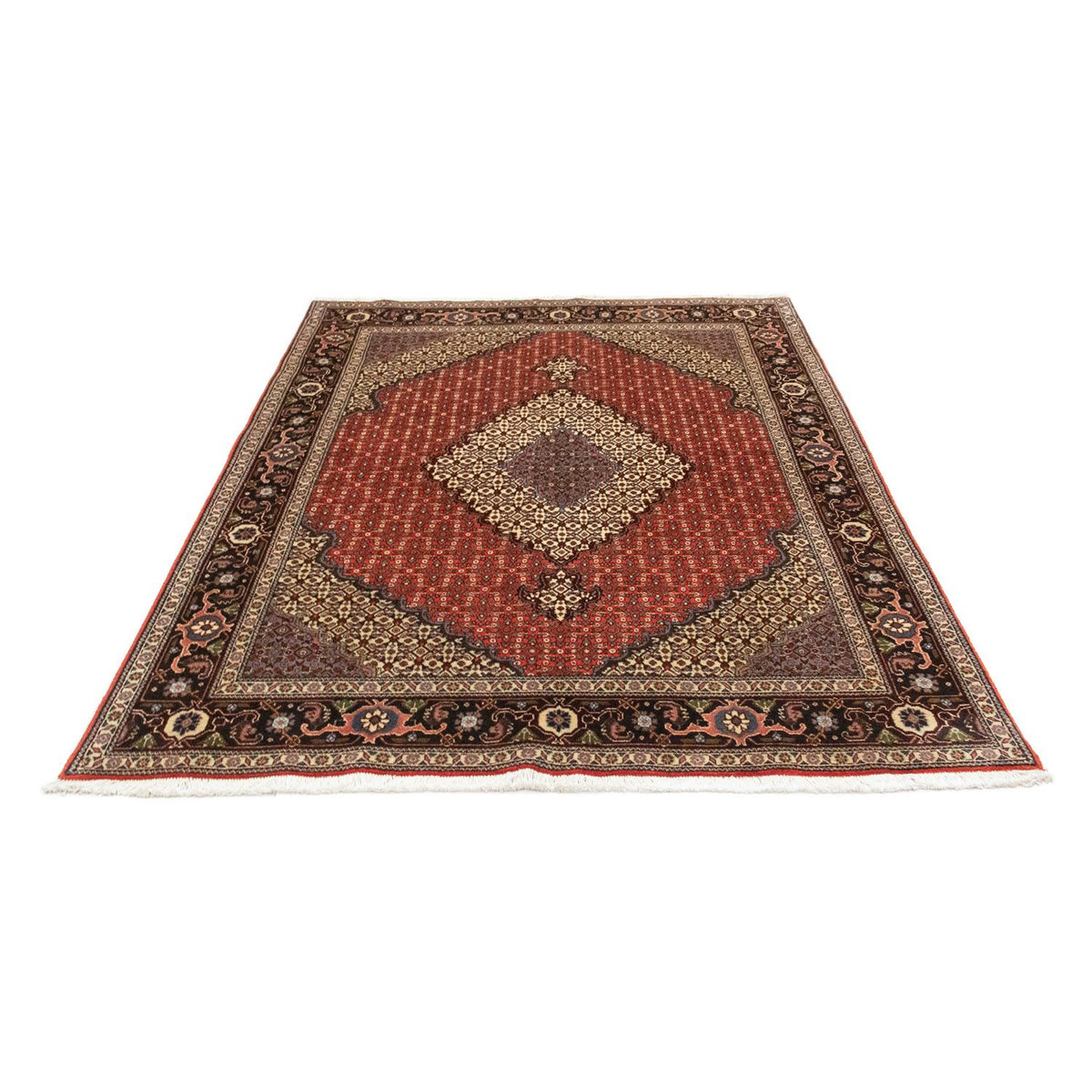 Tapis persan - Tabriz - 208 x 146 cm - rouge clair