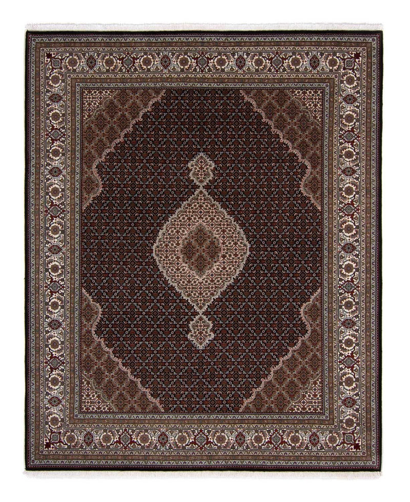Tapis persan - Tabriz - 253 x 203 cm - bleu foncé