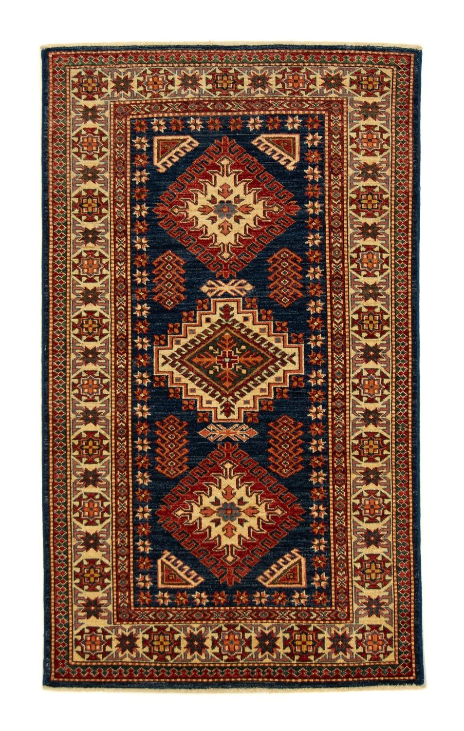 Tapis Ziegler - Kazak - 157 x 93 cm - bleu foncé