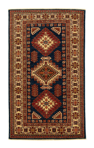 Tapis Ziegler - Kazak - 157 x 93 cm - bleu foncé