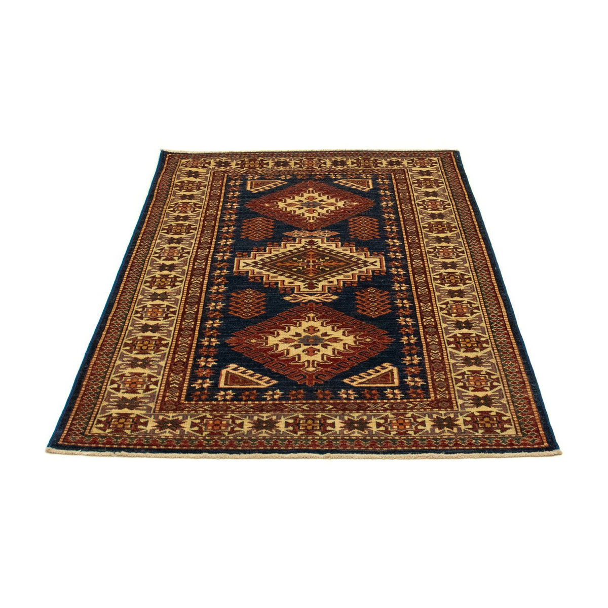 Tapis Ziegler - Kazak - 157 x 93 cm - bleu foncé