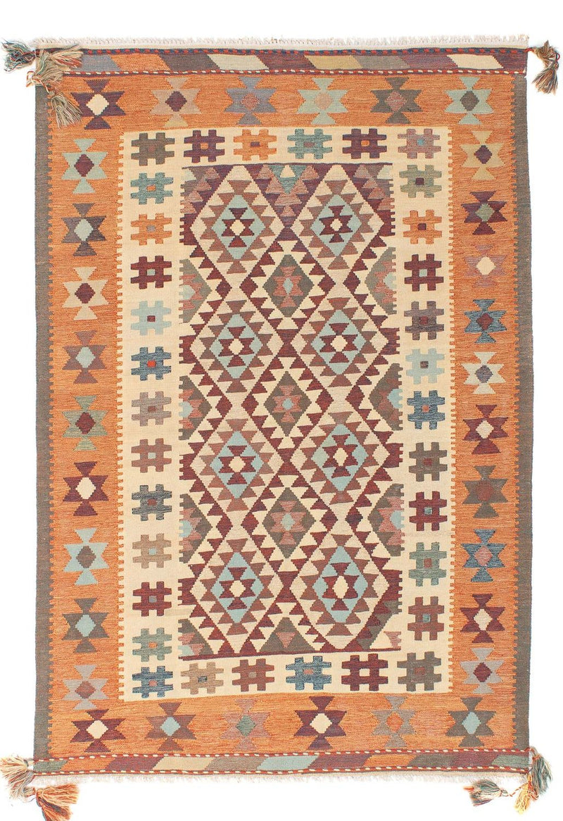 Tapis Kelim - Tendance - 203 x 146 cm - multicolore