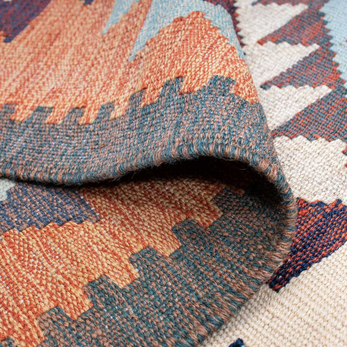 Tapis Kelim - Tendance - 203 x 146 cm - multicolore