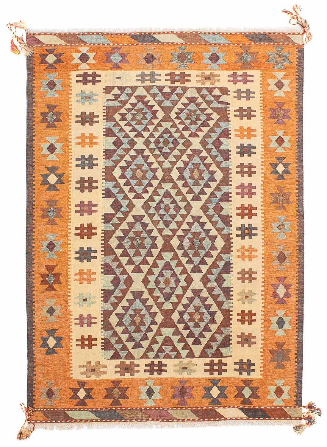 Tapis Kelim - Oriental - 202 x 140 cm - multicolore