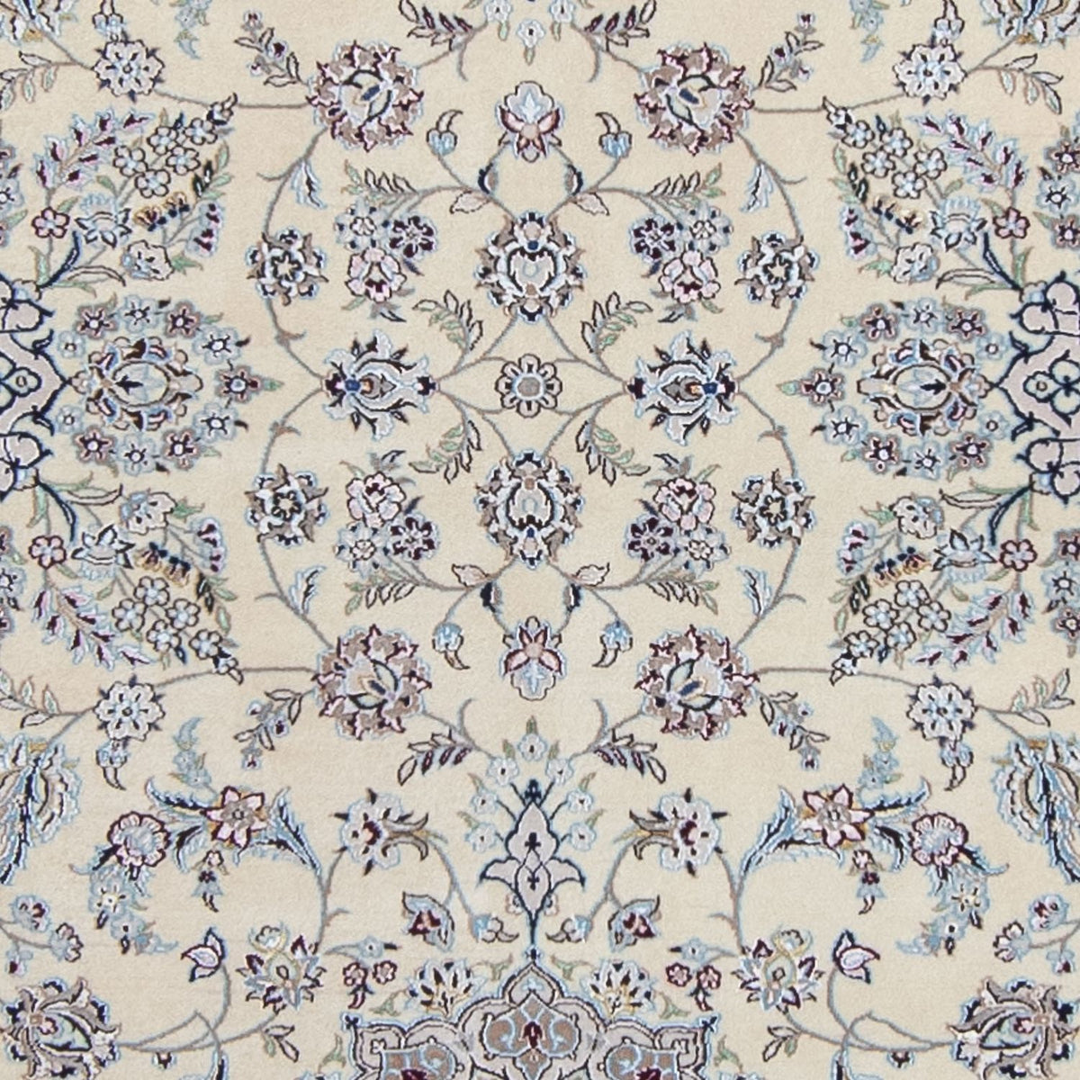 Tapis de couloir Tapis persan - Nain - 446 x 100 cm - beige