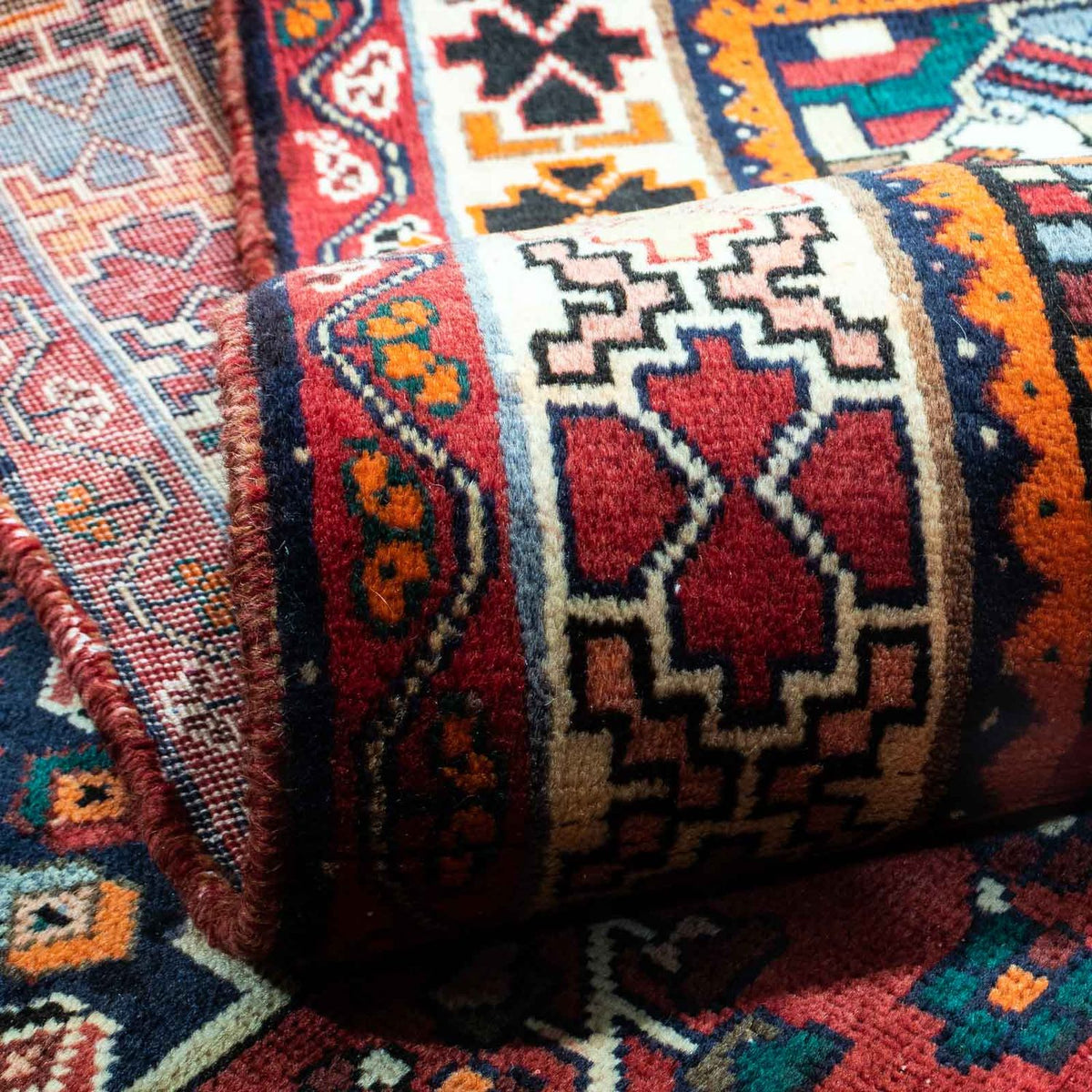 Tapis persan - Nomadic - 255 x 163 cm - rouge foncé