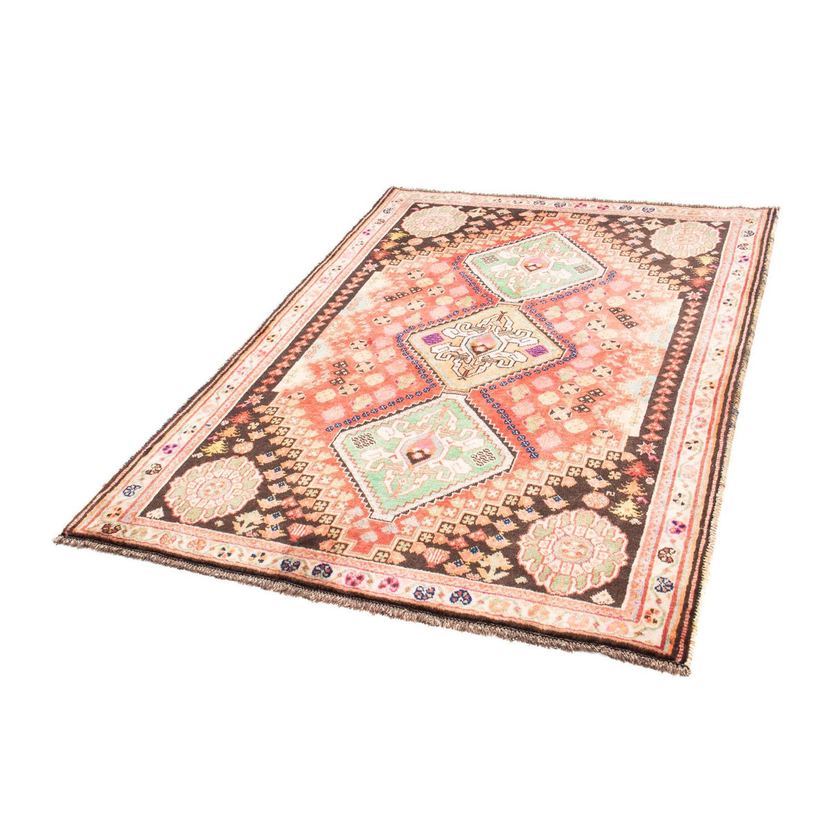 Tapis persan - Nomadic - 162 x 116 cm - rose