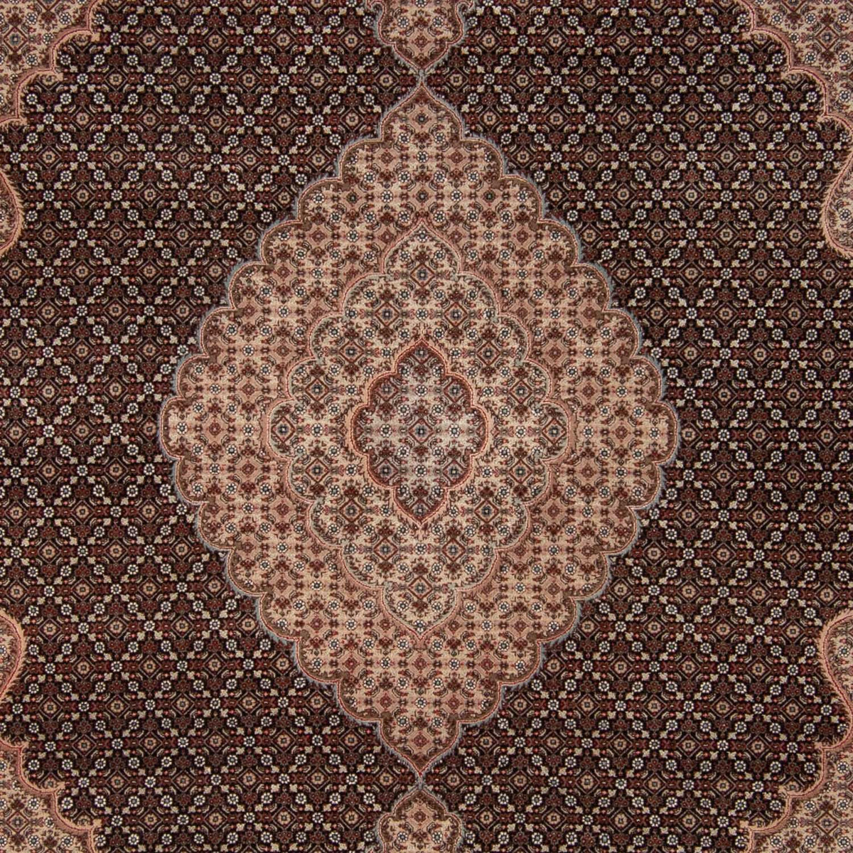 Tapis persan - Tabriz - 346 x 253 cm - bleu foncé