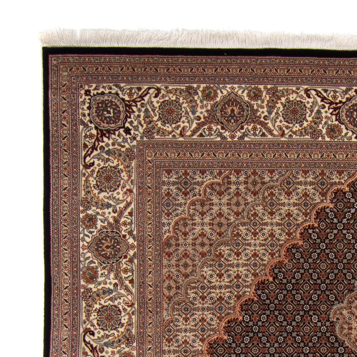 Tapis persan - Tabriz - 303 x 201 cm - bleu foncé