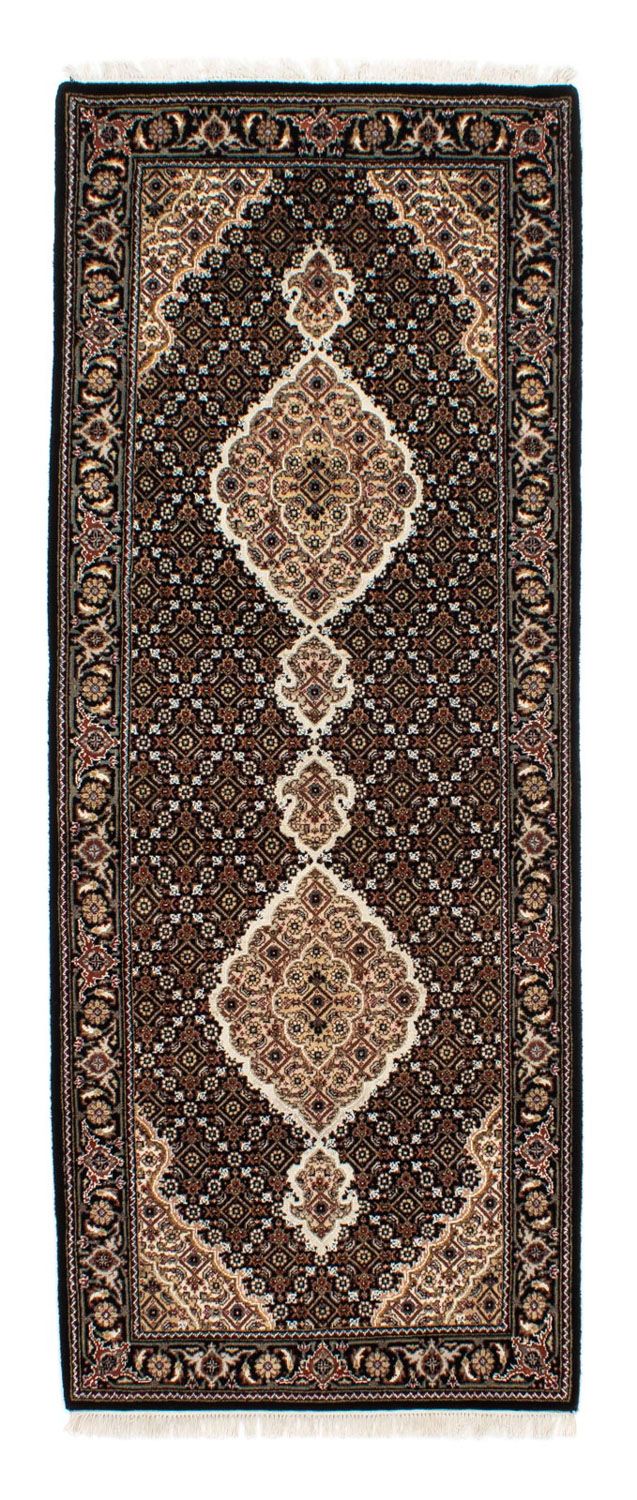 Tapis de couloir Tapis persan - Tabriz - 201 x 84 cm - bleu foncé