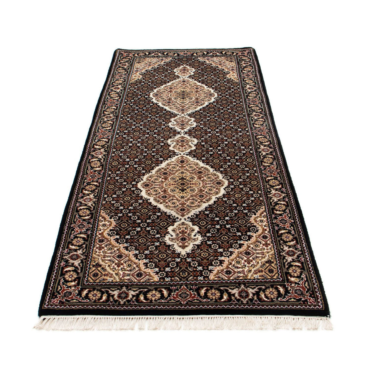 Tapis de couloir Tapis persan - Tabriz - 201 x 84 cm - bleu foncé