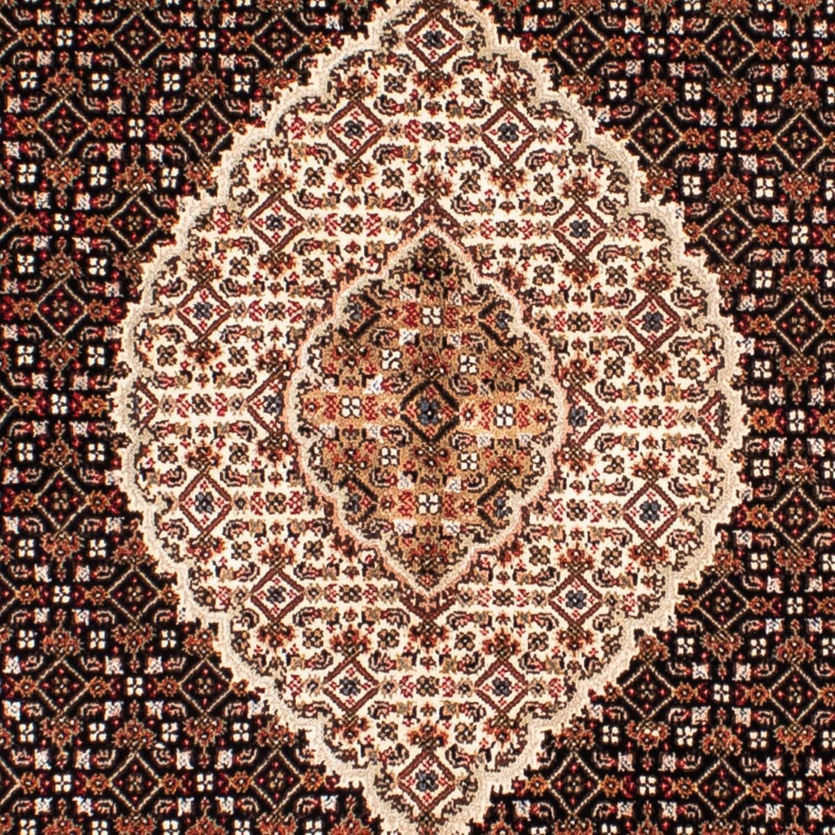 Tapis persan - Tabriz - 239 x 166 cm - bleu foncé
