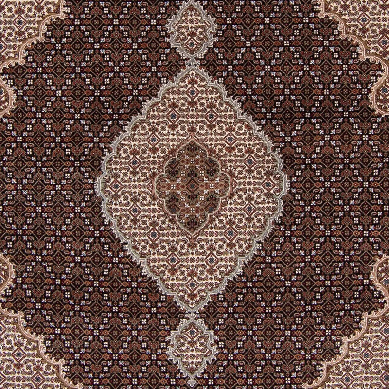 Tapis persan - Tabriz - 253 x 199 cm - bleu foncé