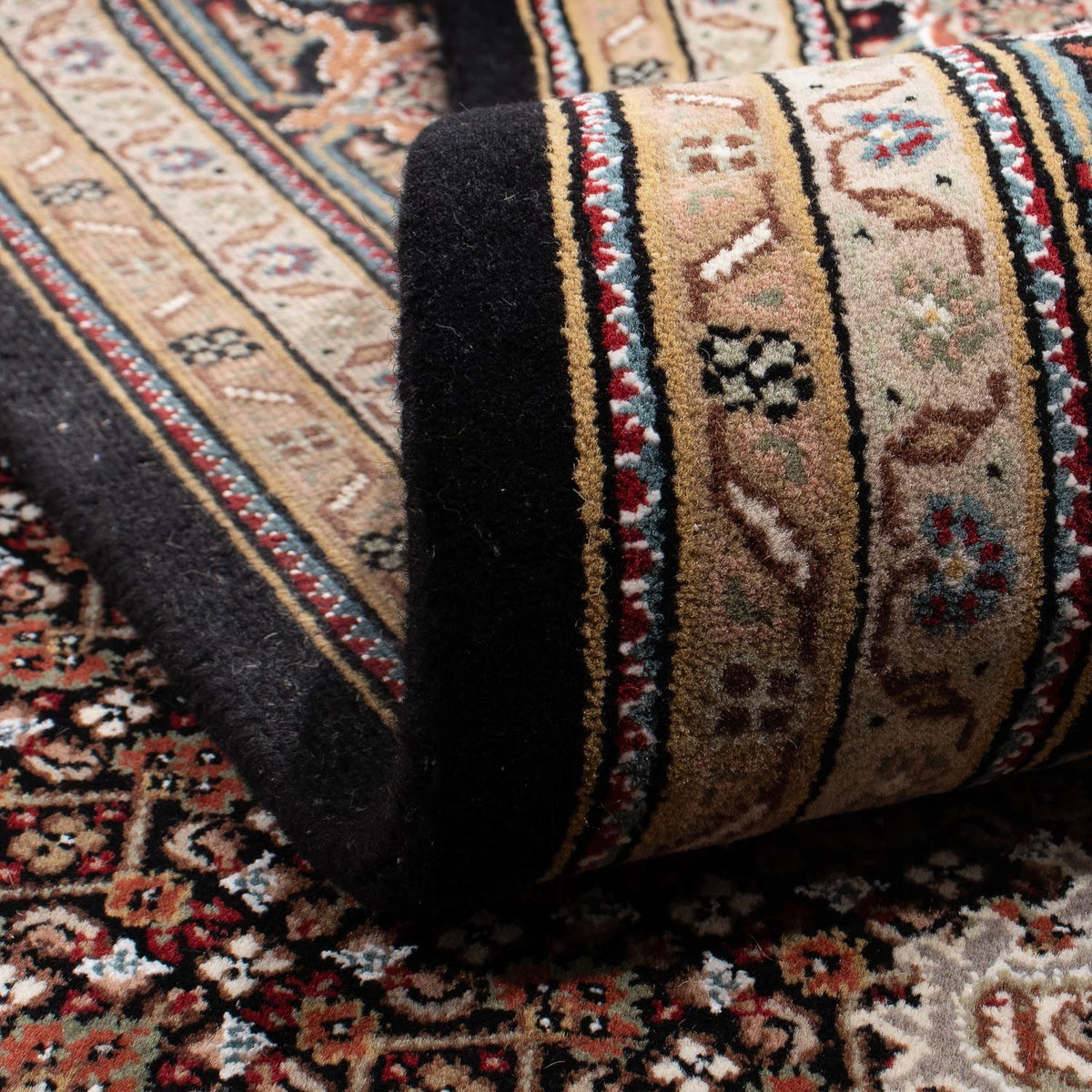 Tapis persan - Tabriz - 253 x 199 cm - bleu foncé