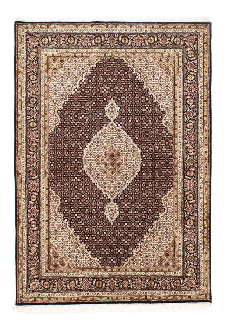Tapis persan - Tabriz - 238 x 166 cm - bleu foncé