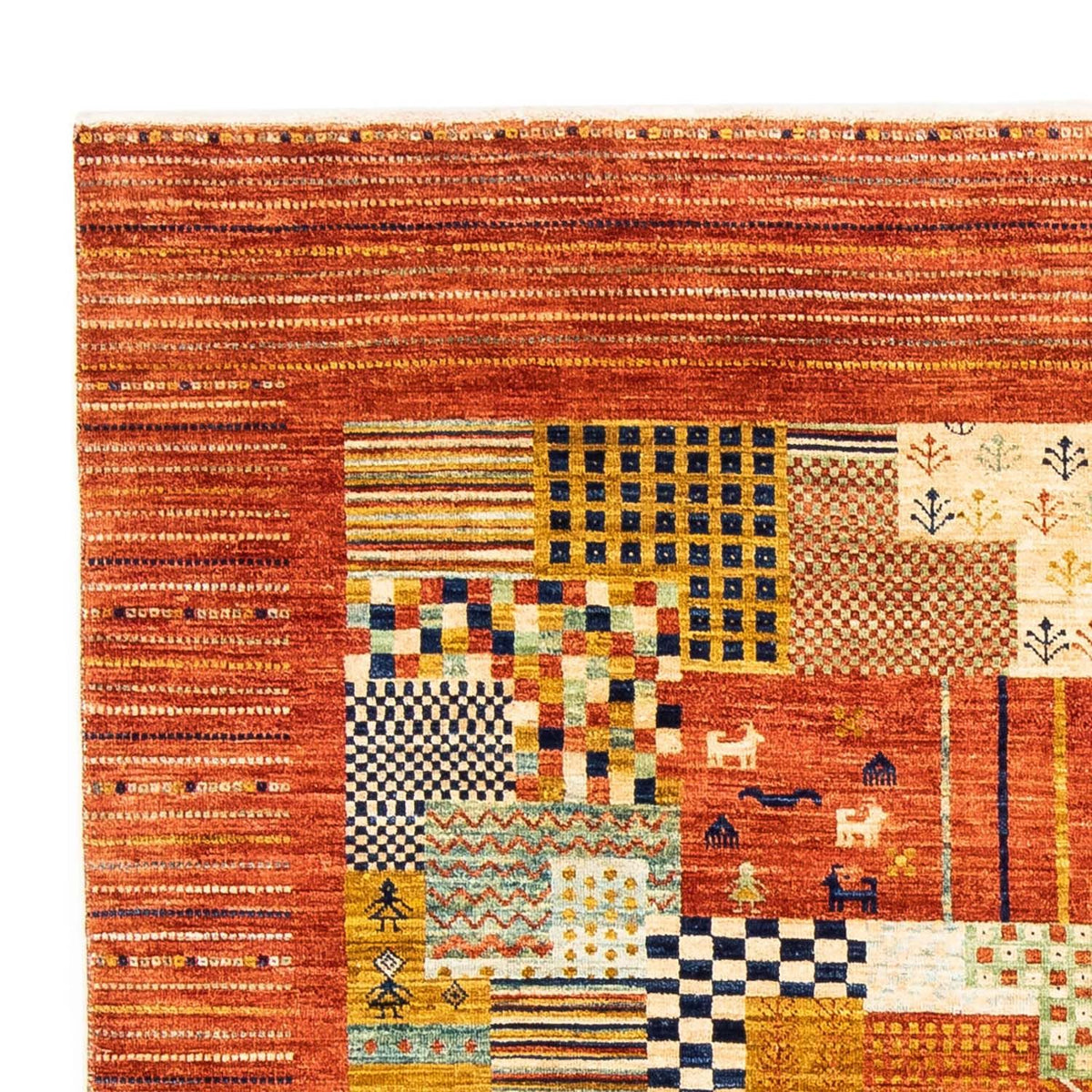 Tapis Gabbeh - Loribaft Persan - 228 x 170 cm - rouille