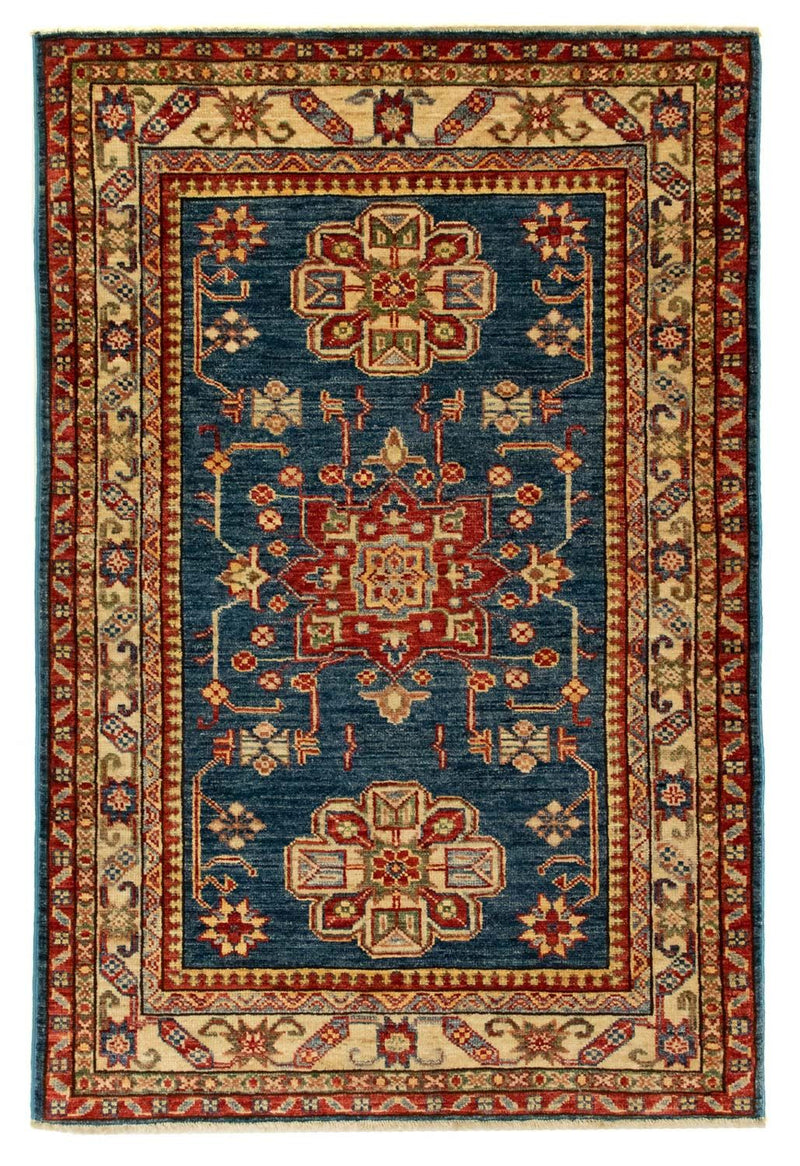 Tapis Ziegler - Kazak - 126 x 85 cm - bleu