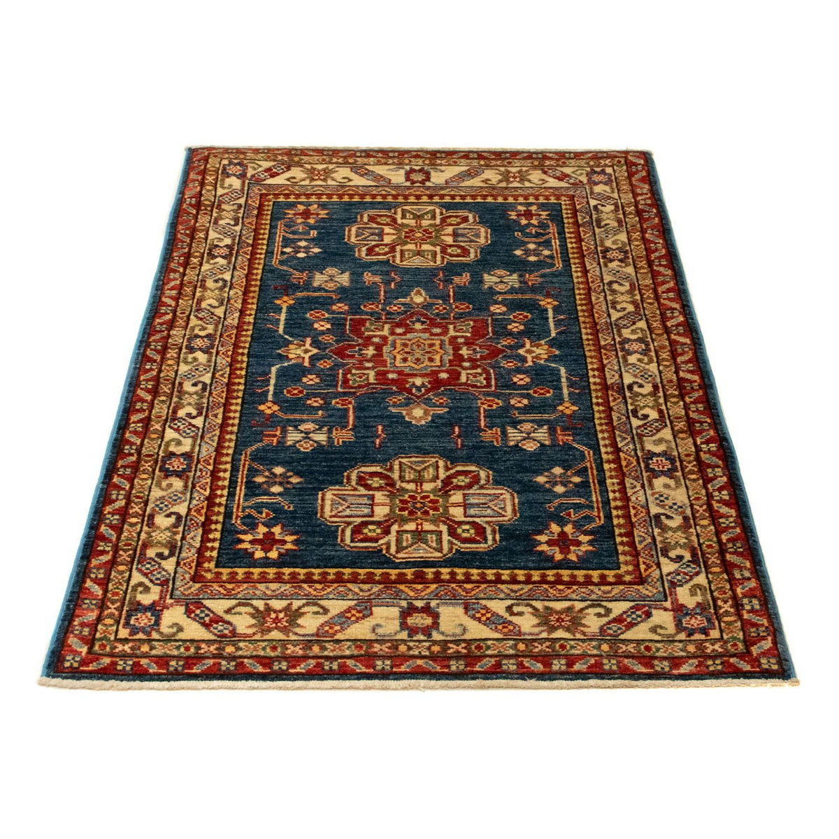 Tapis Ziegler - Kazak - 126 x 85 cm - bleu