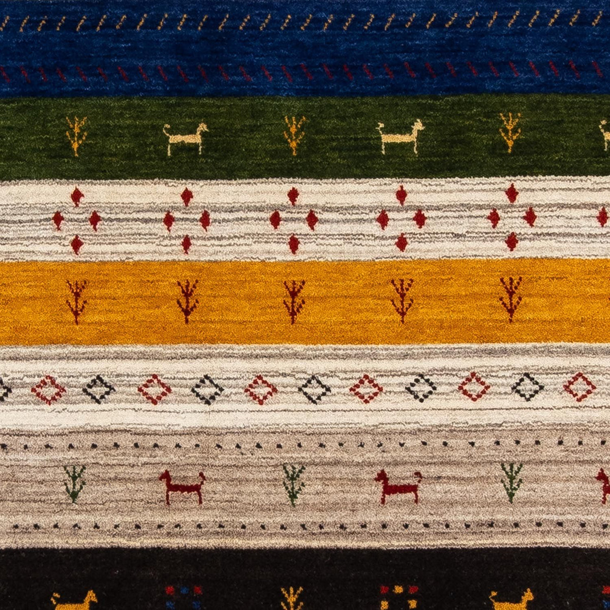 Tapis Gabbeh - Loribaft Persan - 200 x 144 cm - multicolore