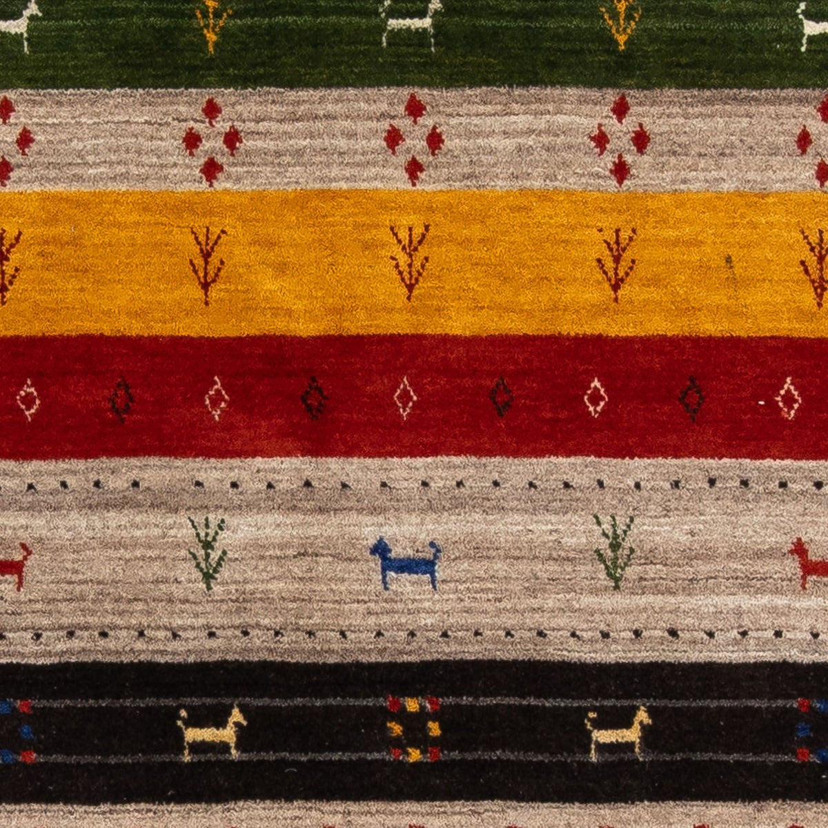 Tapis Gabbeh - Loribaft Persan - 200 x 140 cm - multicolore