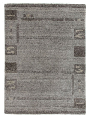 Tapis Népalais - 90 x 60 cm - gris