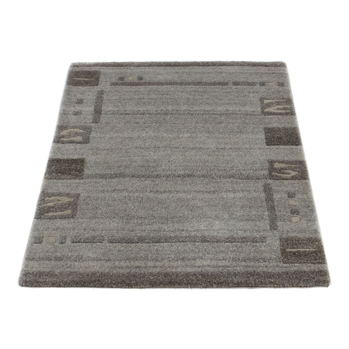 Tapis Népalais - 90 x 60 cm - gris