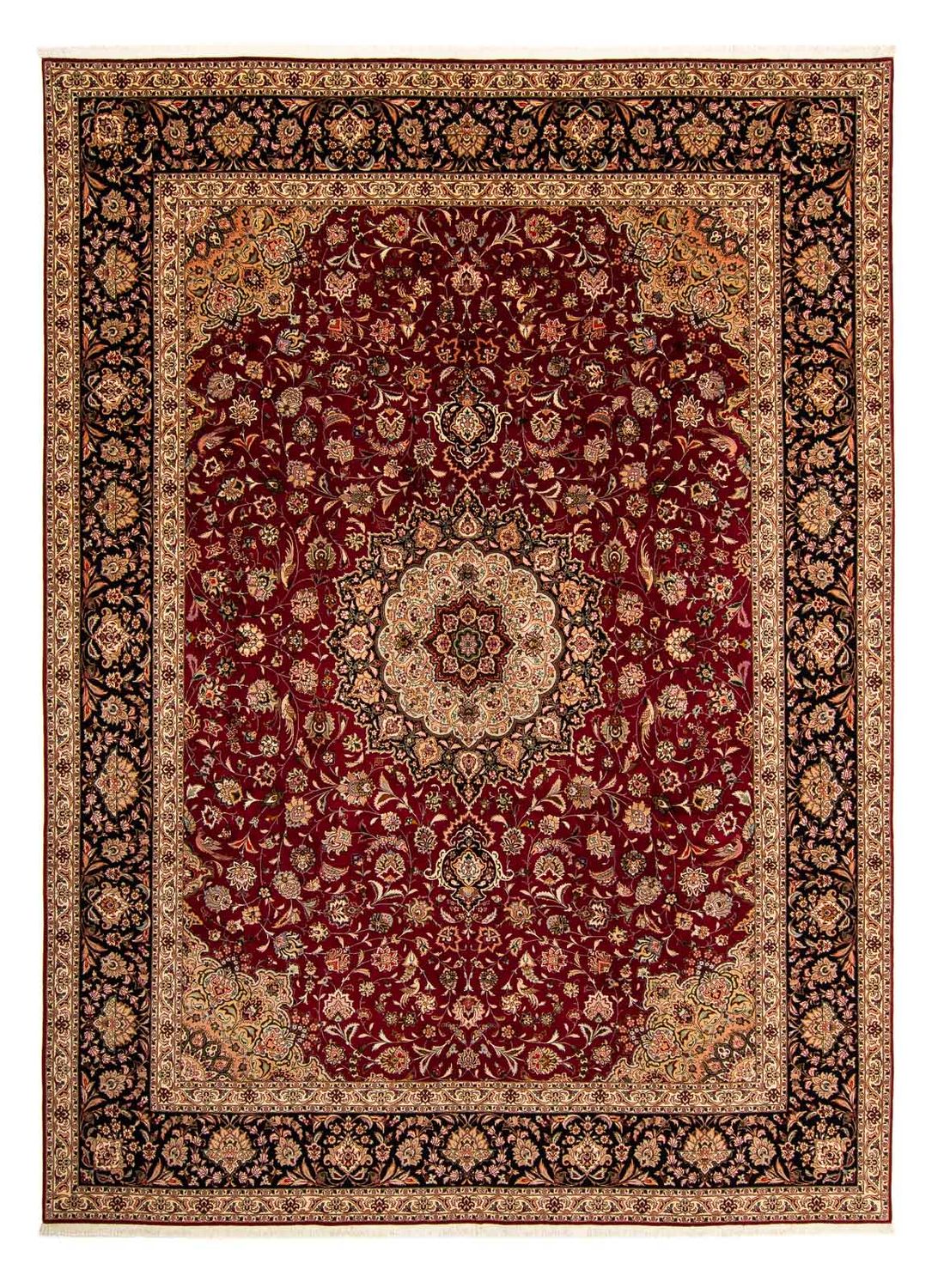 Tapis persan - Tabriz - Royal - 393 x 298 cm - rouge foncé