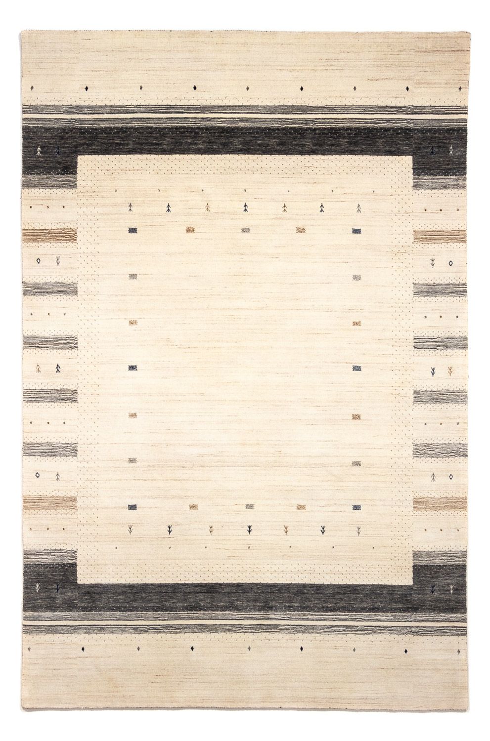 Tapis Gabbeh - Loribaft Persan - 303 x 201 cm - beige