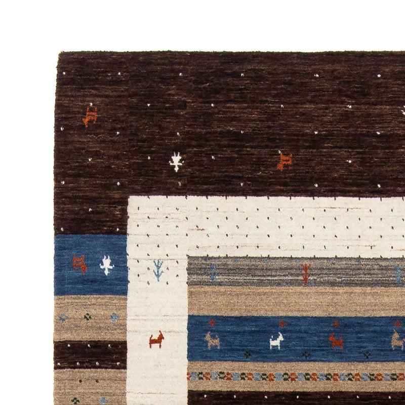 Tapis Gabbeh - Loribaft Persan - 206 x 141 cm - marron