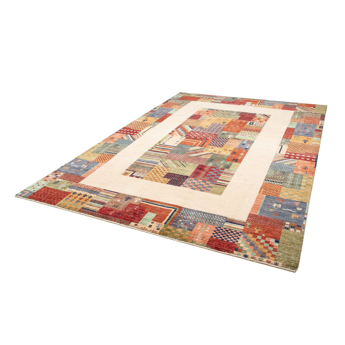 Tapis Gabbeh - Loribaft Persan - 291 x 198 cm - multicolore