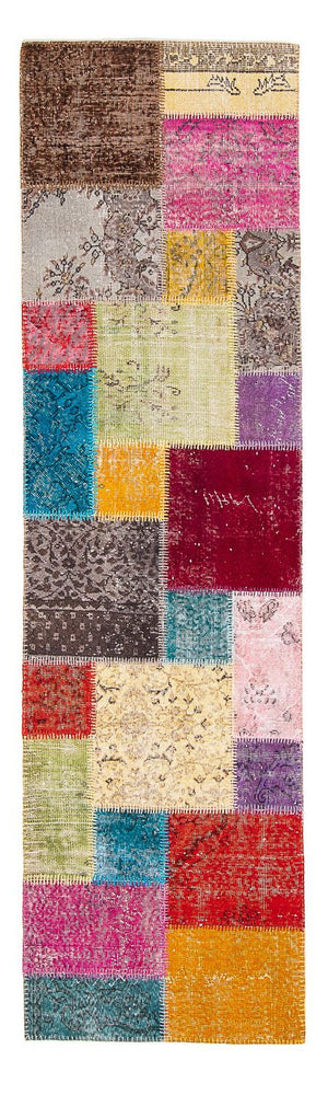 Tapis de couloir Tapis patchwork - 300 x 85 cm - multicolore