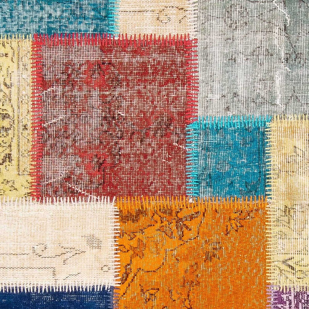 Tapis patchwork - 185 x 123 cm - multicolore