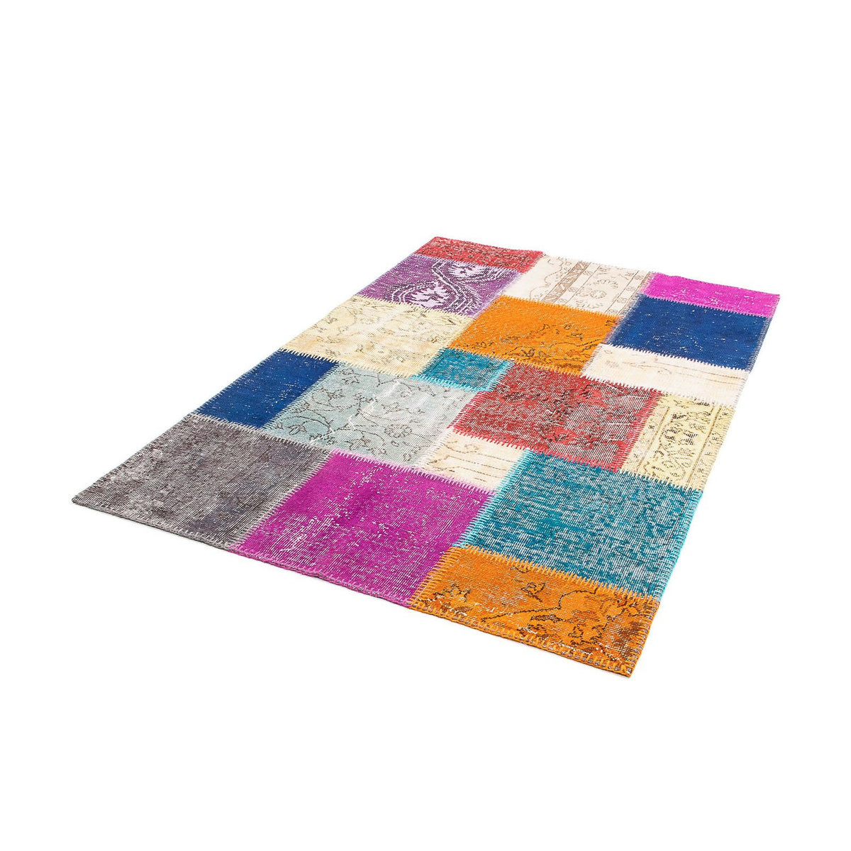 Tapis patchwork - 185 x 123 cm - multicolore