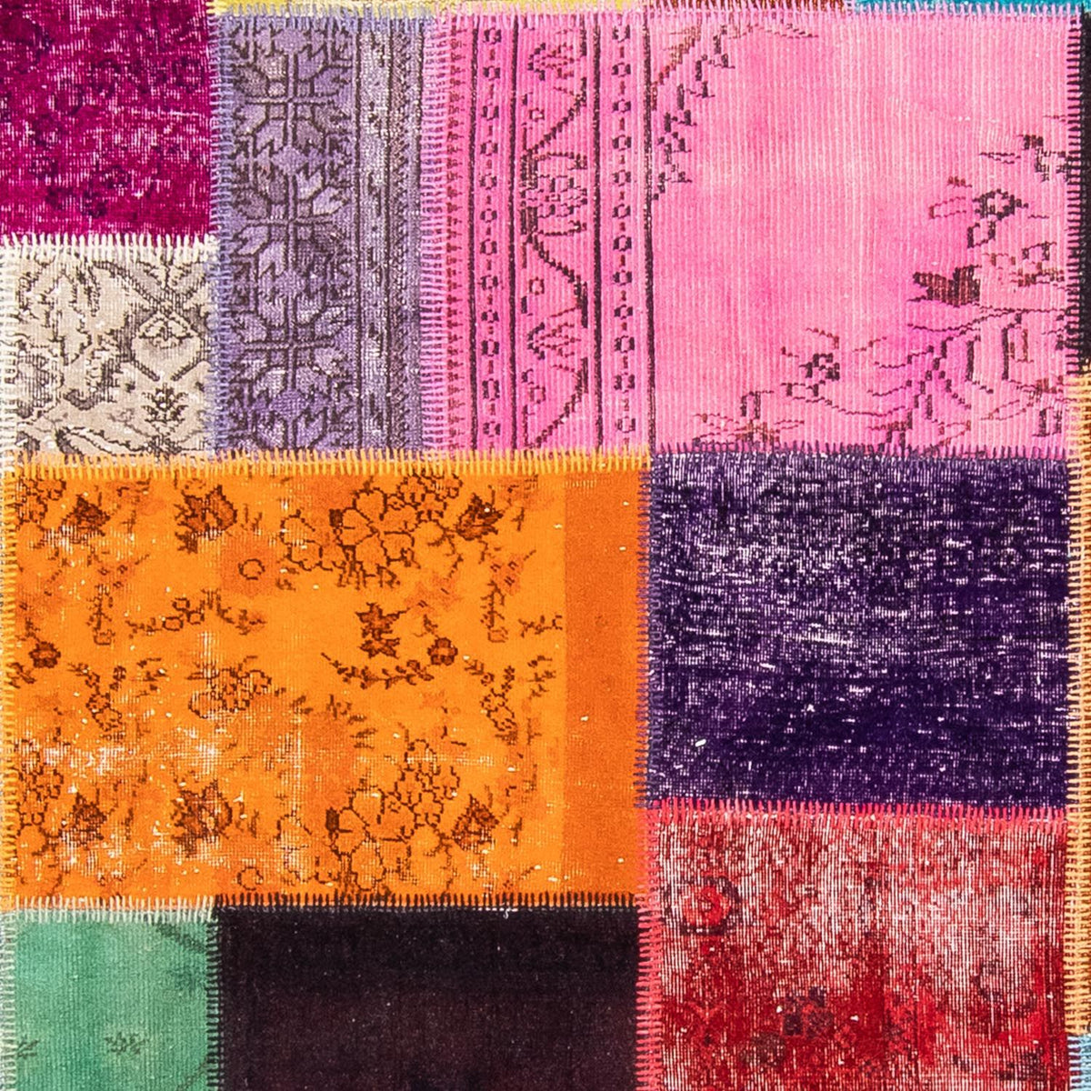 Tapis patchwork - 365 x 275 cm - multicolore