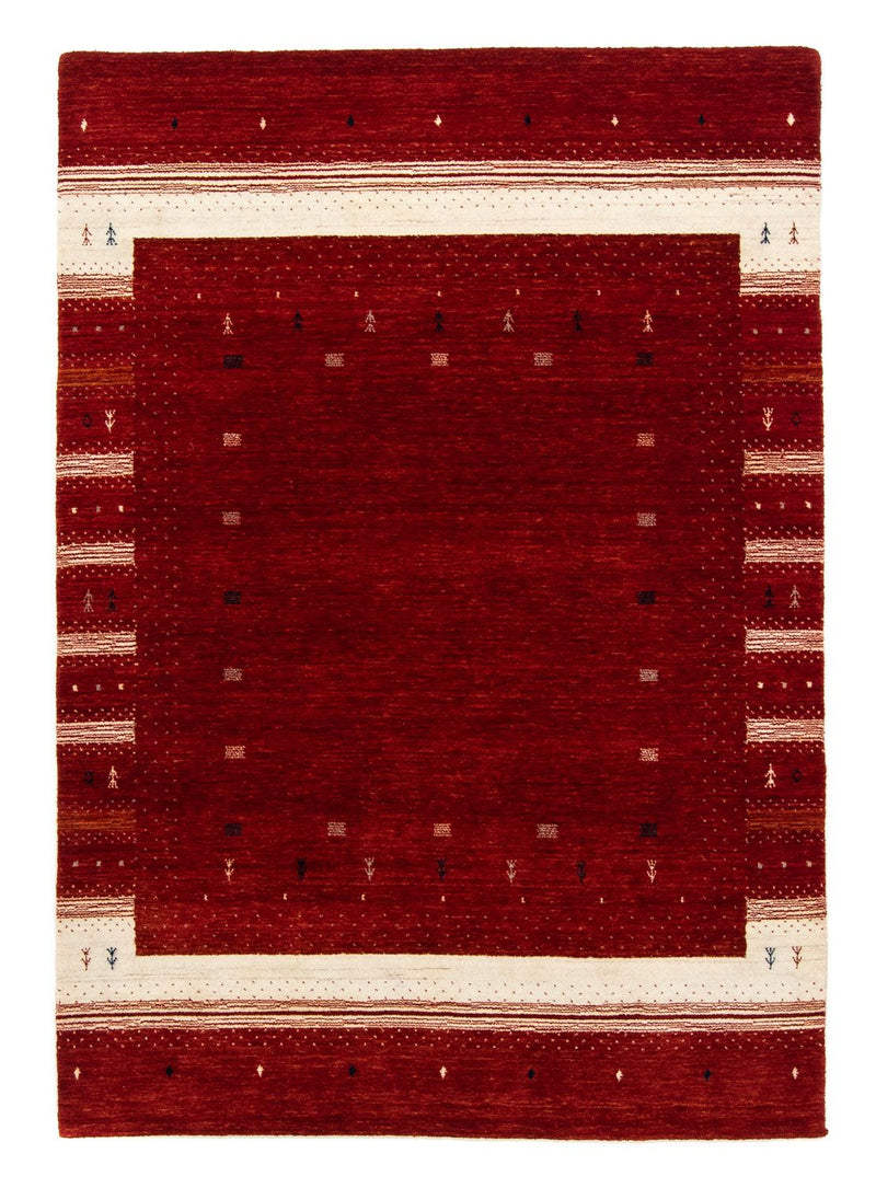 Tapis Gabbeh - Loribaft Persan - 203 x 141 cm - rouge