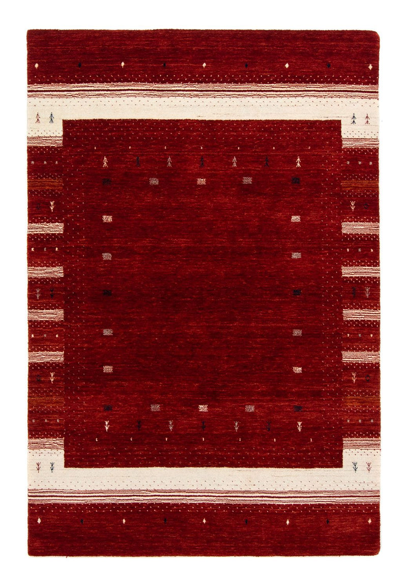 Tapis Gabbeh - Loribaft Persan - 204 x 140 cm - rouge