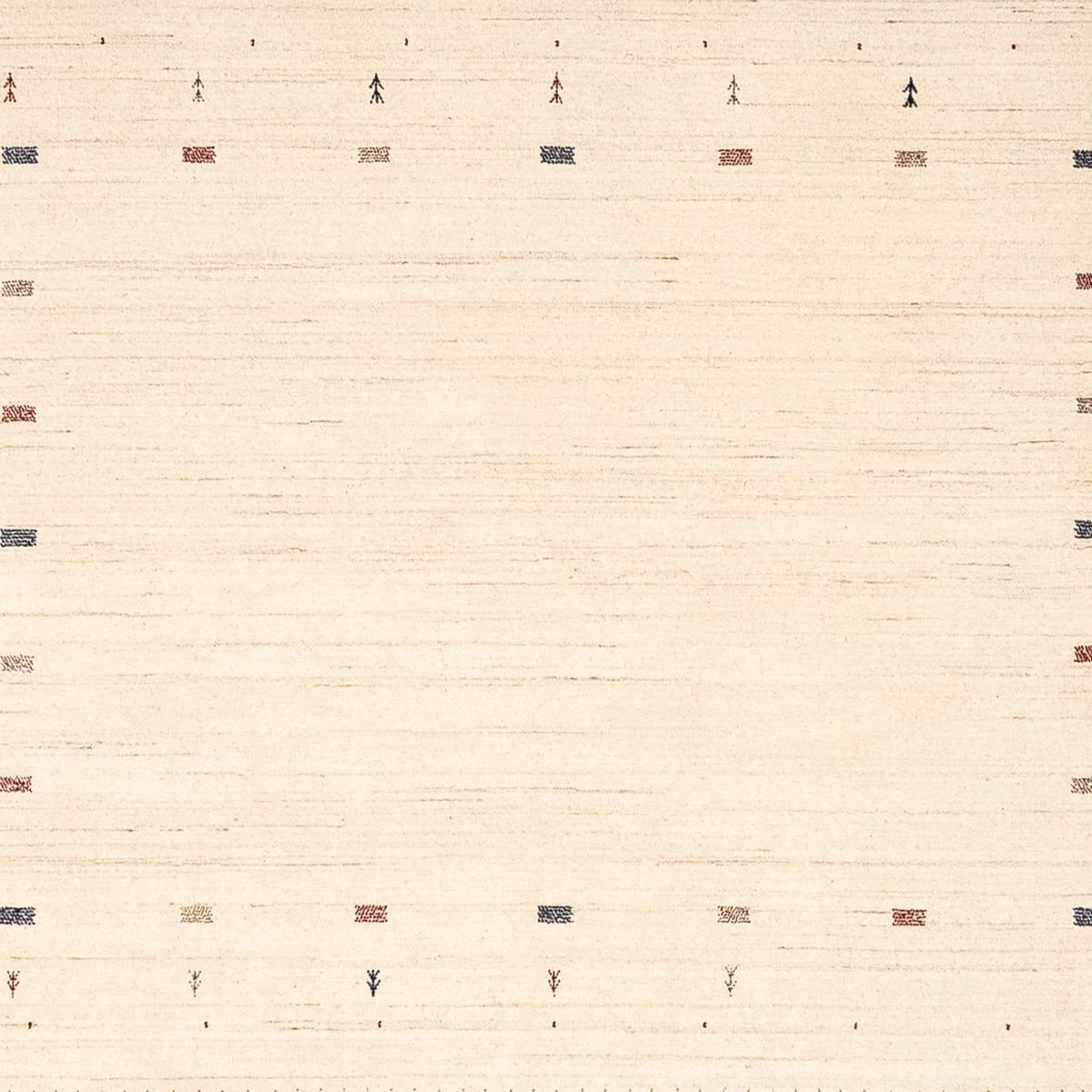 Tapis Gabbeh - Loribaft Persan carré - 255 x 255 cm - beige