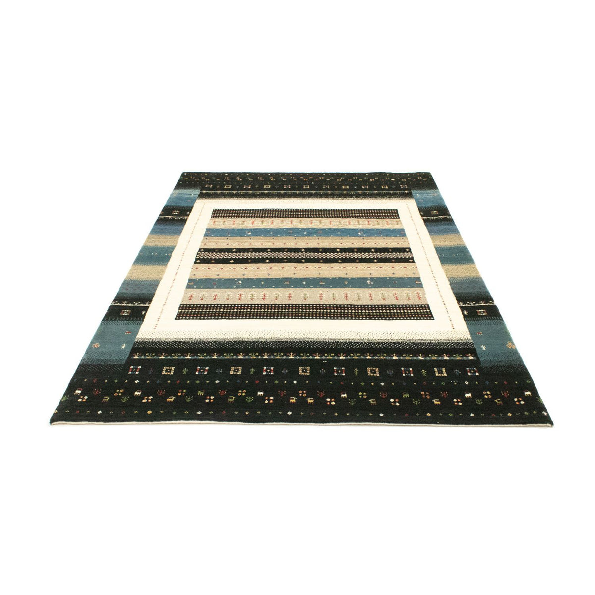 Tapis Gabbeh - Loribaft Persan - 243 x 169 cm - multicolore