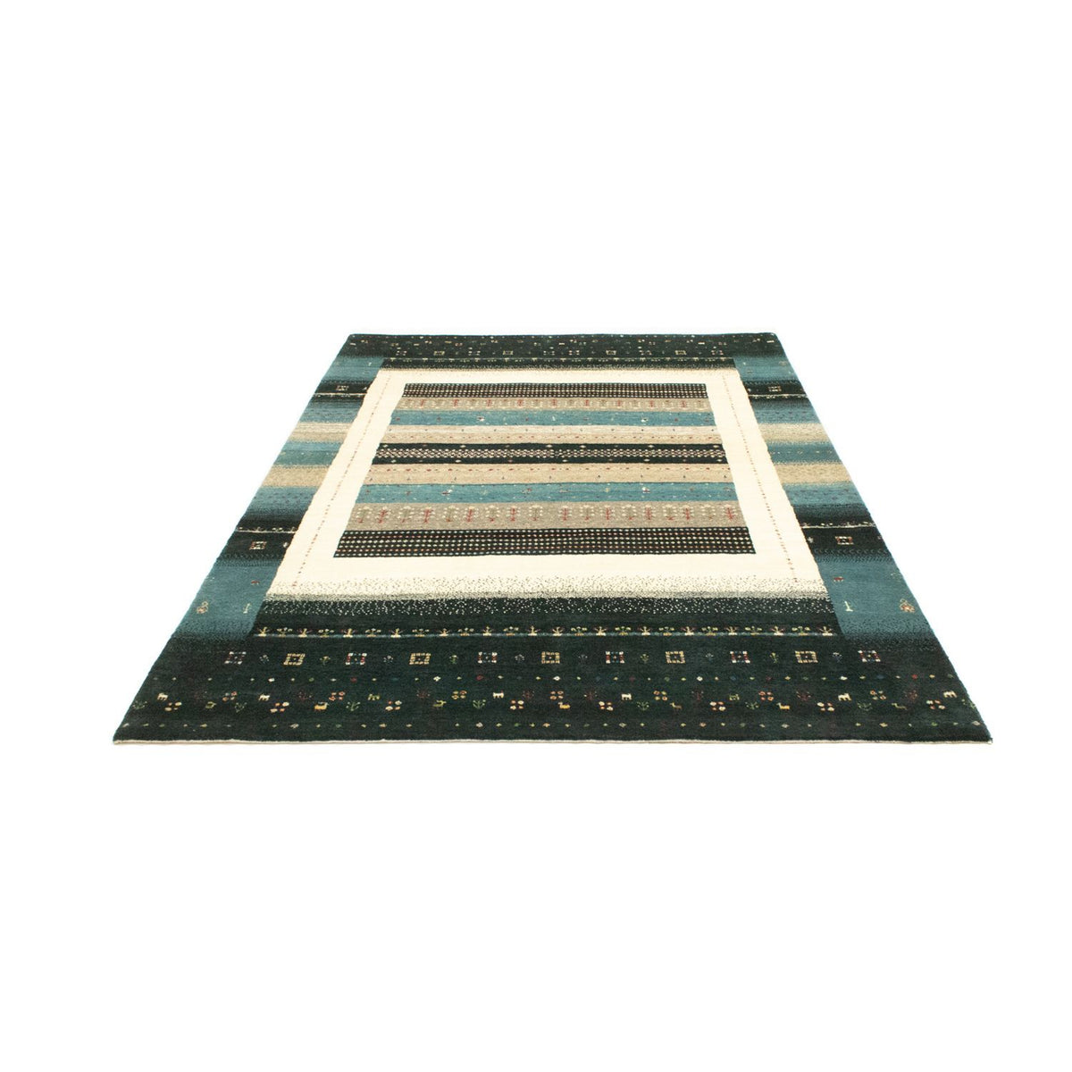 Tapis Gabbeh - Loribaft Persan - 237 x 163 cm - multicolore