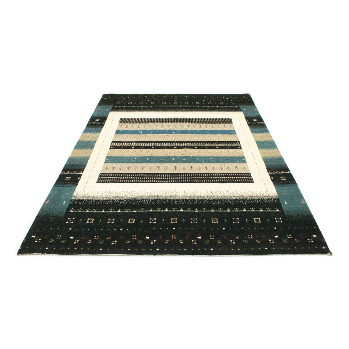 Tapis Gabbeh - Loribaft Persan - 246 x 169 cm - multicolore