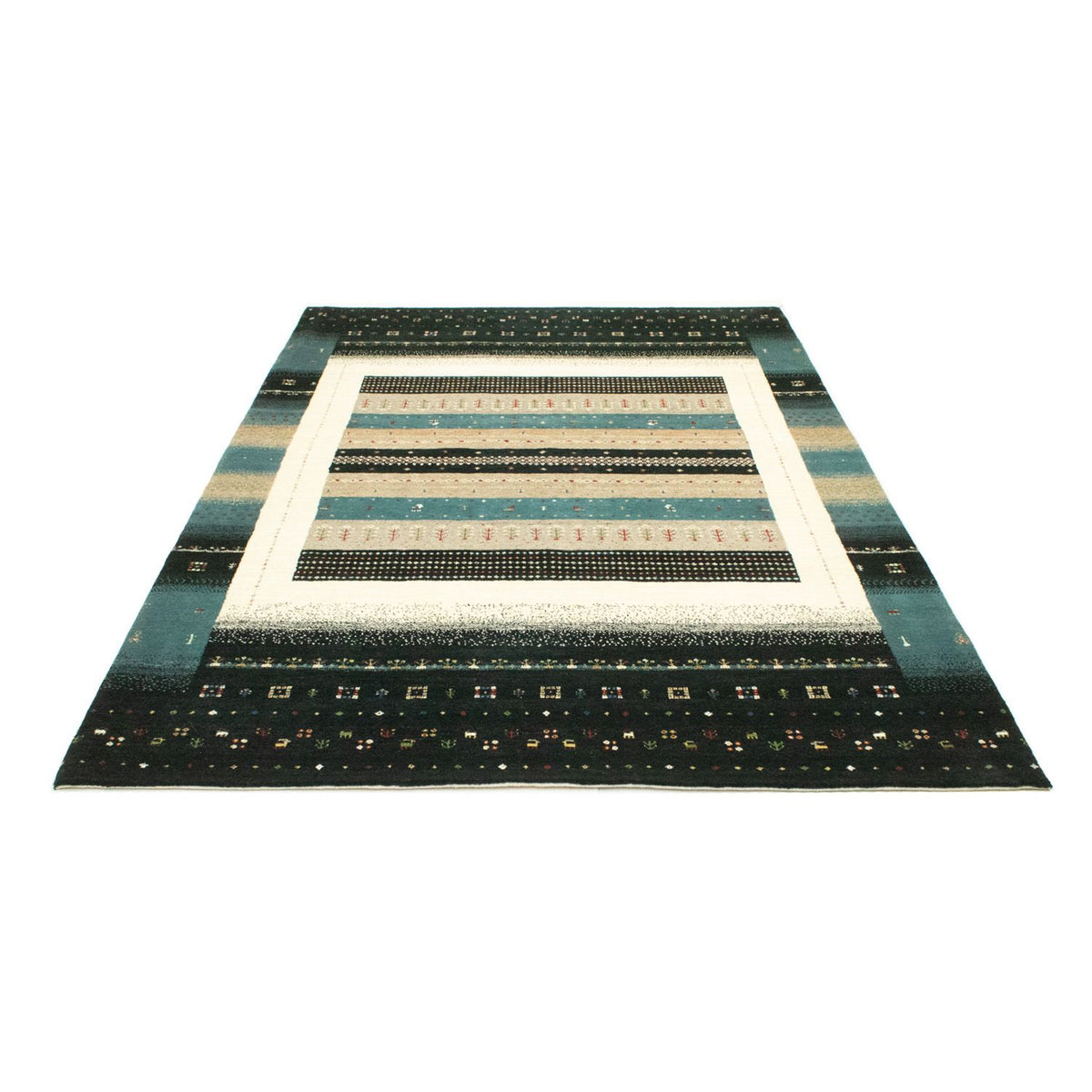Tapis Gabbeh - Loribaft Persan - 241 x 170 cm - multicolore