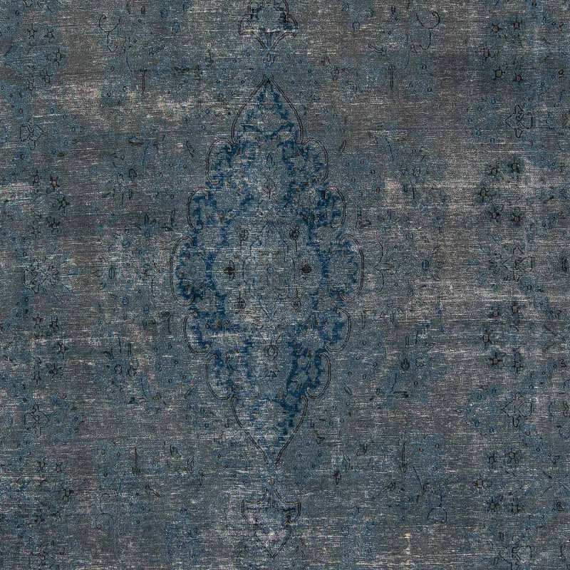 Tapis vintage - 386 x 290 cm - bleu foncé