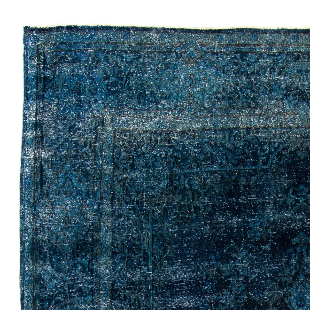 Tapis vintage - 384 x 293 cm - bleu foncé