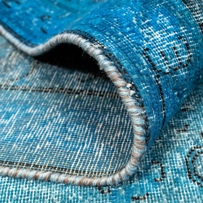 Tapis vintage - 404 x 290 cm - bleu foncé